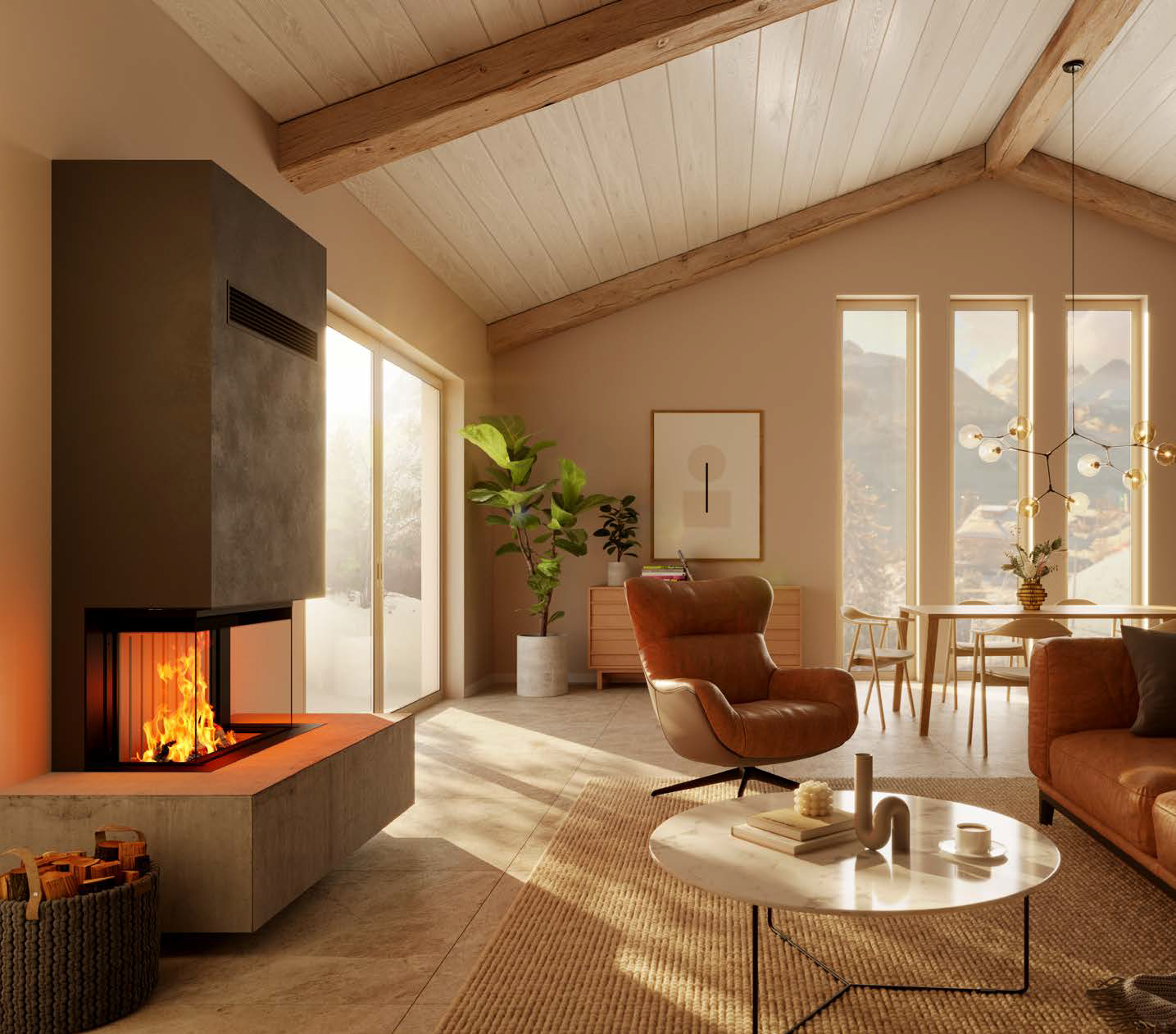 <b style="font-size:18px;">Individueller Einbaukamin</b> <br><br> (bestehend aus Kamineinsatz 1, 2 oder 3 seitig und gewünschter Designverkleidung)